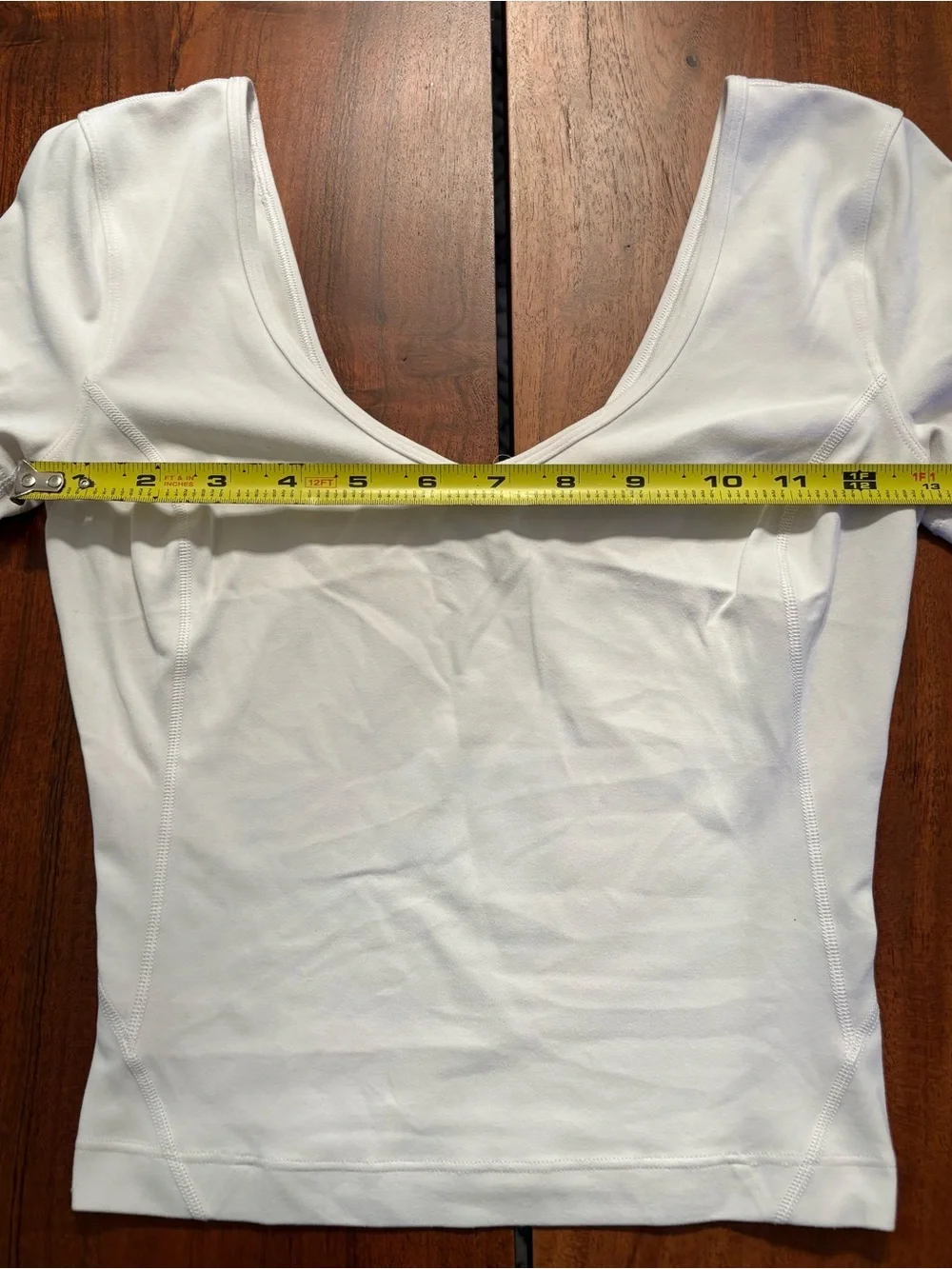 lululemon athletica White Scoop-Neck Short Sleeve Top